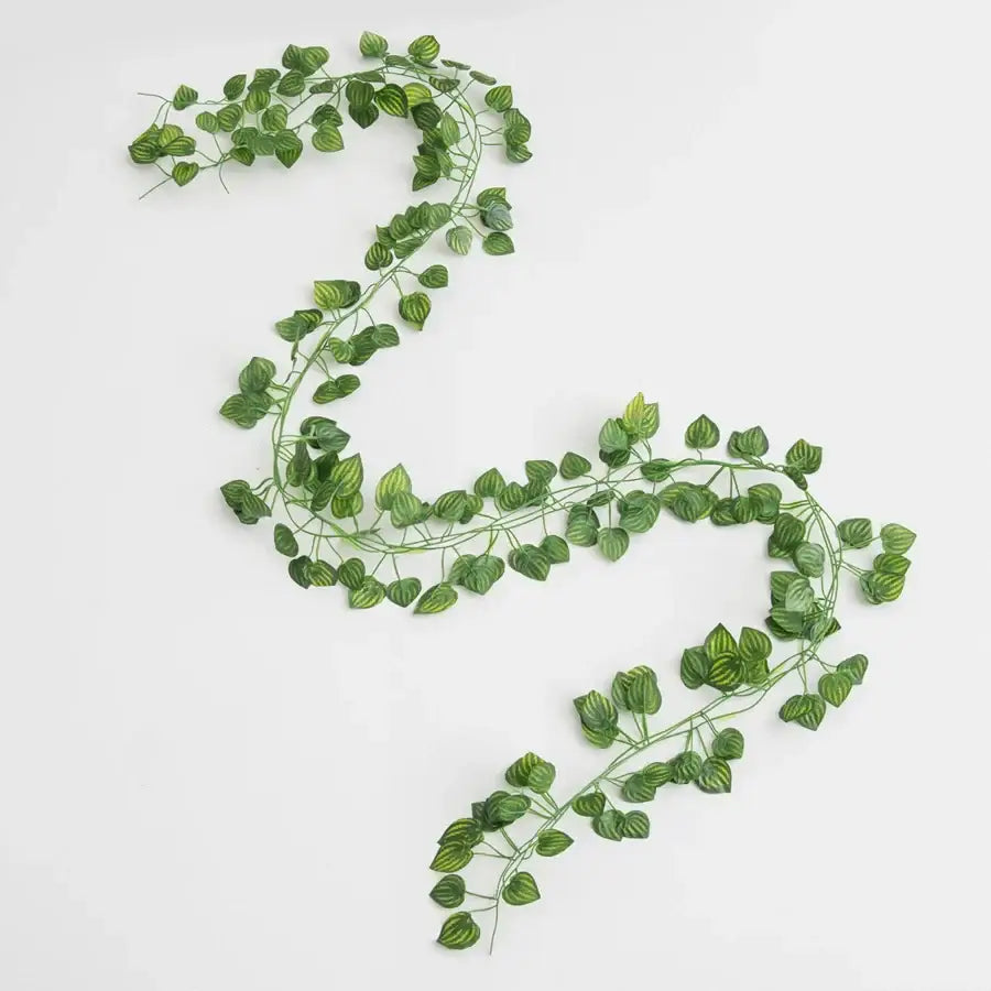 Artificial hanging christmas garland green silk leaves living room decor