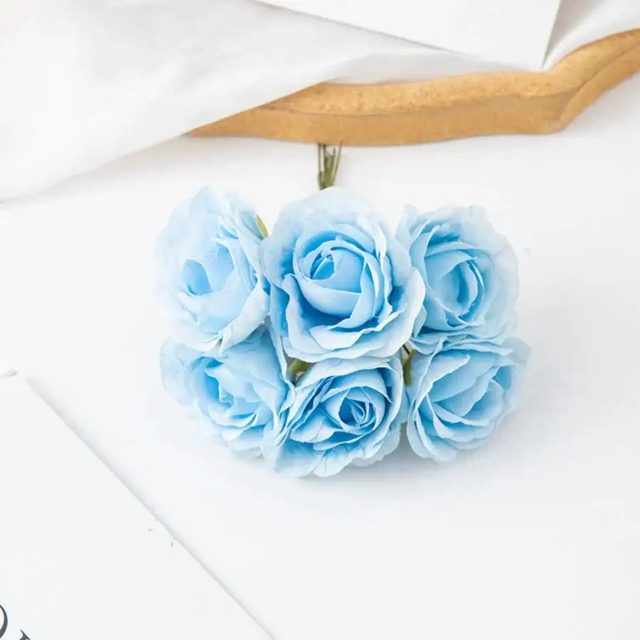 Beige artificial rose bouquet wedding and home decor rose clusters
