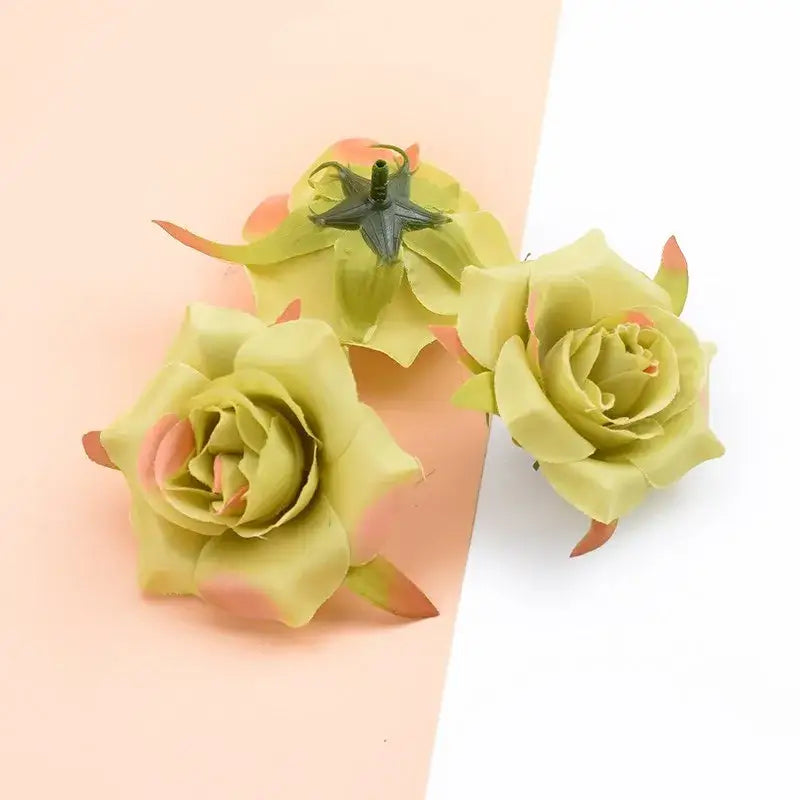 Assorted pastel and vibrant artificial silk roses – wedding decor