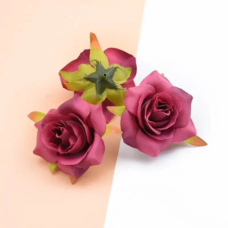 Assorted pastel and vibrant artificial silk roses – wedding decor