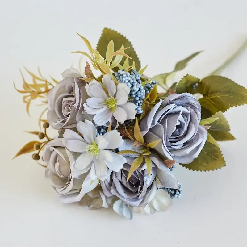 Artificial western rose wedding decor pink & mauve bouquet bedroom