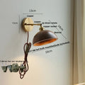 Vintage scalloped brass and glass wall lights living room sconce