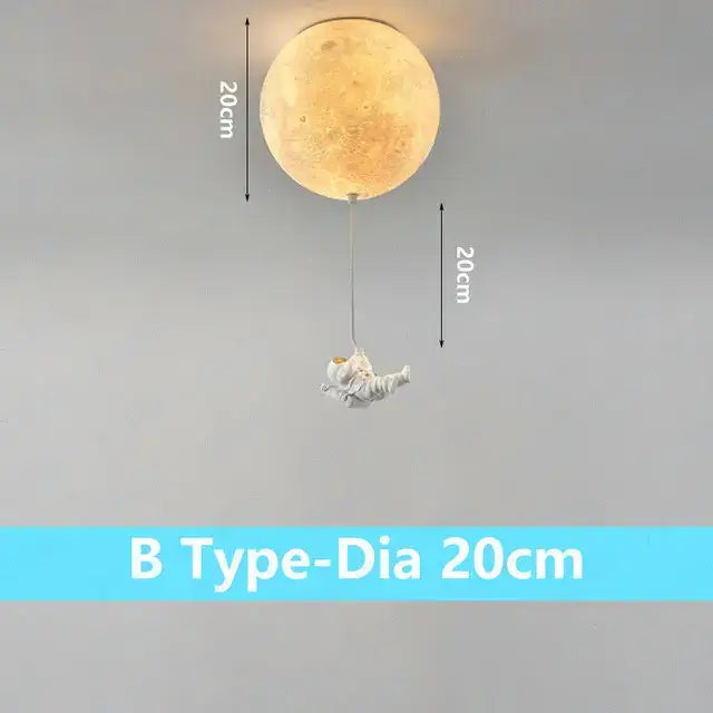 Astronaut bubble chandelier moonlight pendant light for bedroom