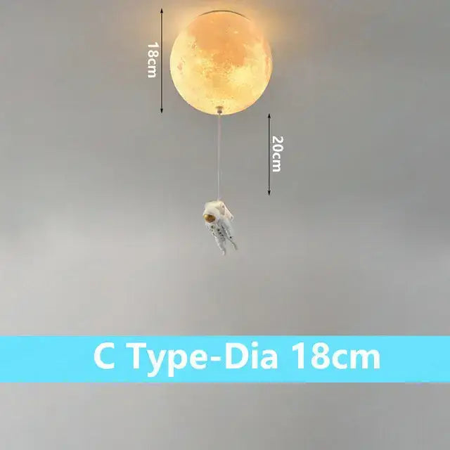 Astronaut bubble chandelier moonlight pendant light for bedroom