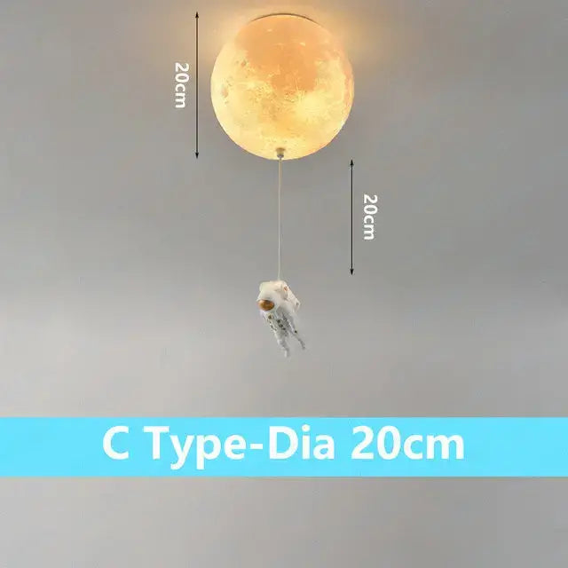 Astronaut bubble chandelier moonlight pendant light for bedroom