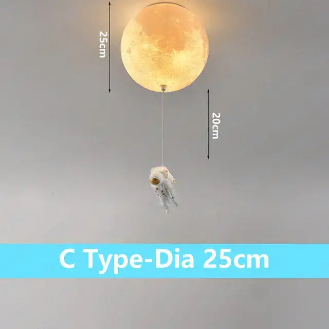 Astronaut bubble chandelier moonlight pendant light for bedroom