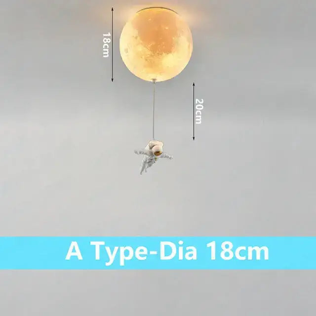 Astronaut bubble chandelier moonlight pendant light for bedroom