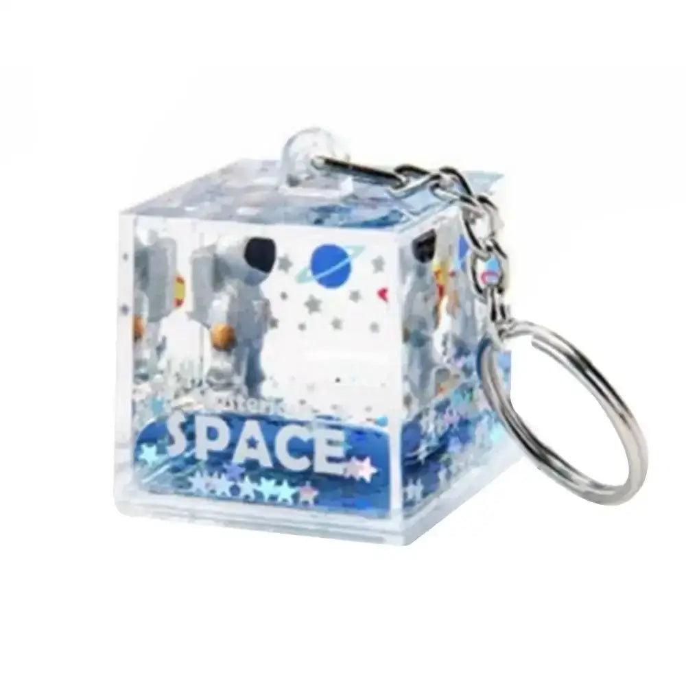 Astronaut drift keychain liquid hourglass stress relief bedroom decor