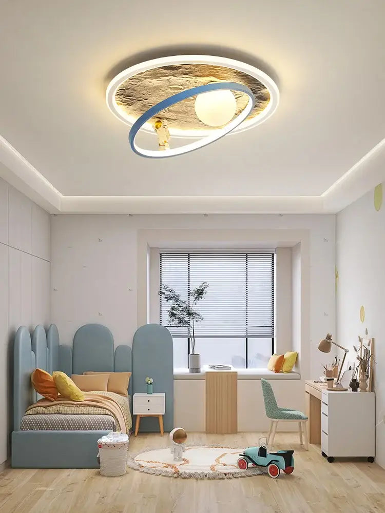 Decorbites astronaut led chandelier blue & gold bedroom ceiling light