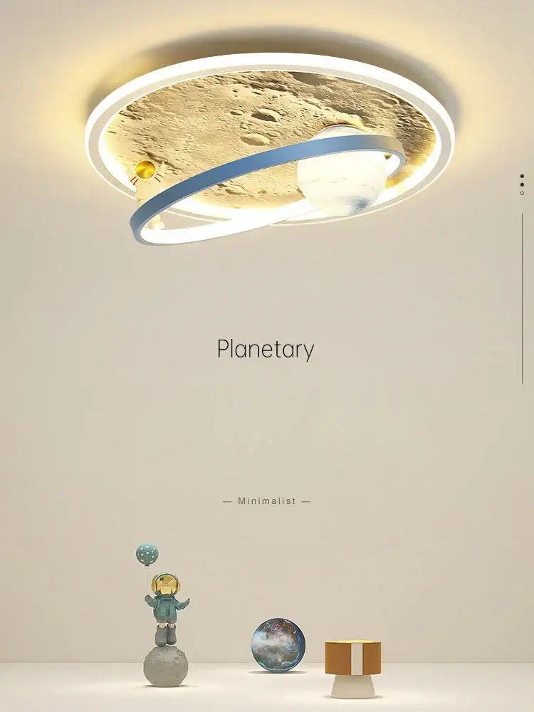 Decorbites astronaut led chandelier blue & gold bedroom ceiling light