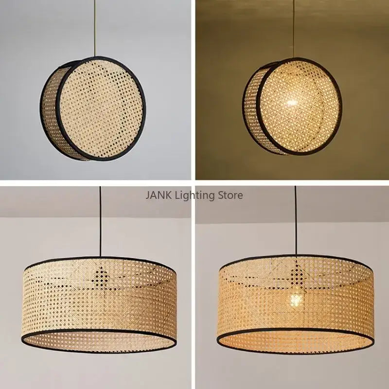 Decorbites bamboo core rattan chandelier kitchen pendant light
