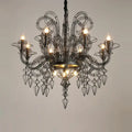 Decorbites baroque black white iron chandelier foyer led light