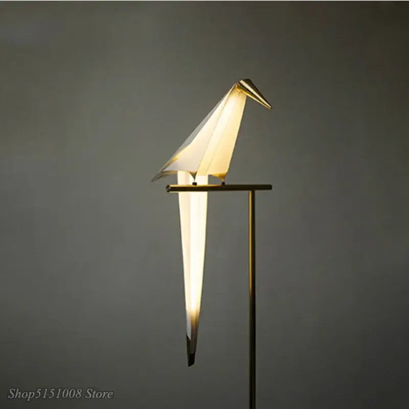 Decorbites bird origami floor lamp gold living room standing light