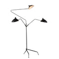 Decorbites black aluminum 3 arm floor lamp for living room