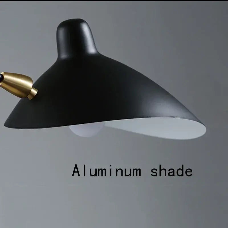 Decorbites black aluminum 3 arm floor lamp for living room