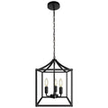 Decorbites black farmhouse chandelier lantern dining room pendant light