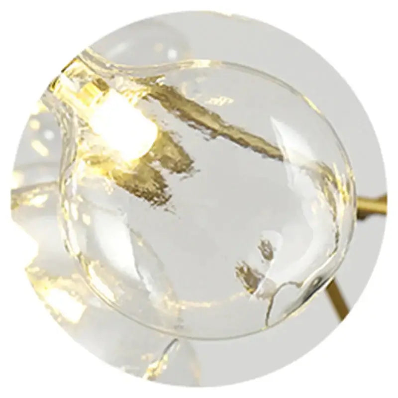 Vintage black gold tree branch chandelier living room glass light