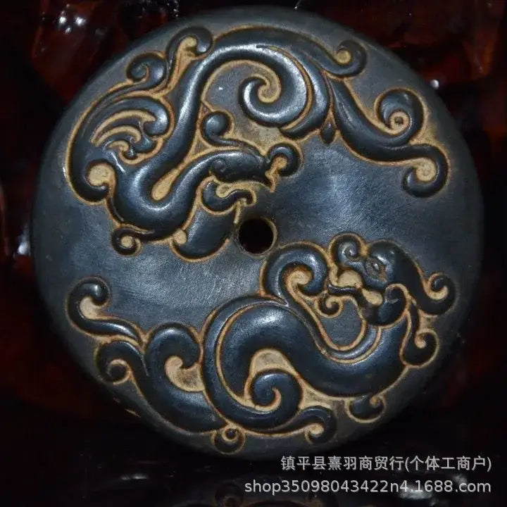 Archaize black iron meteorite sun god statue living room decor