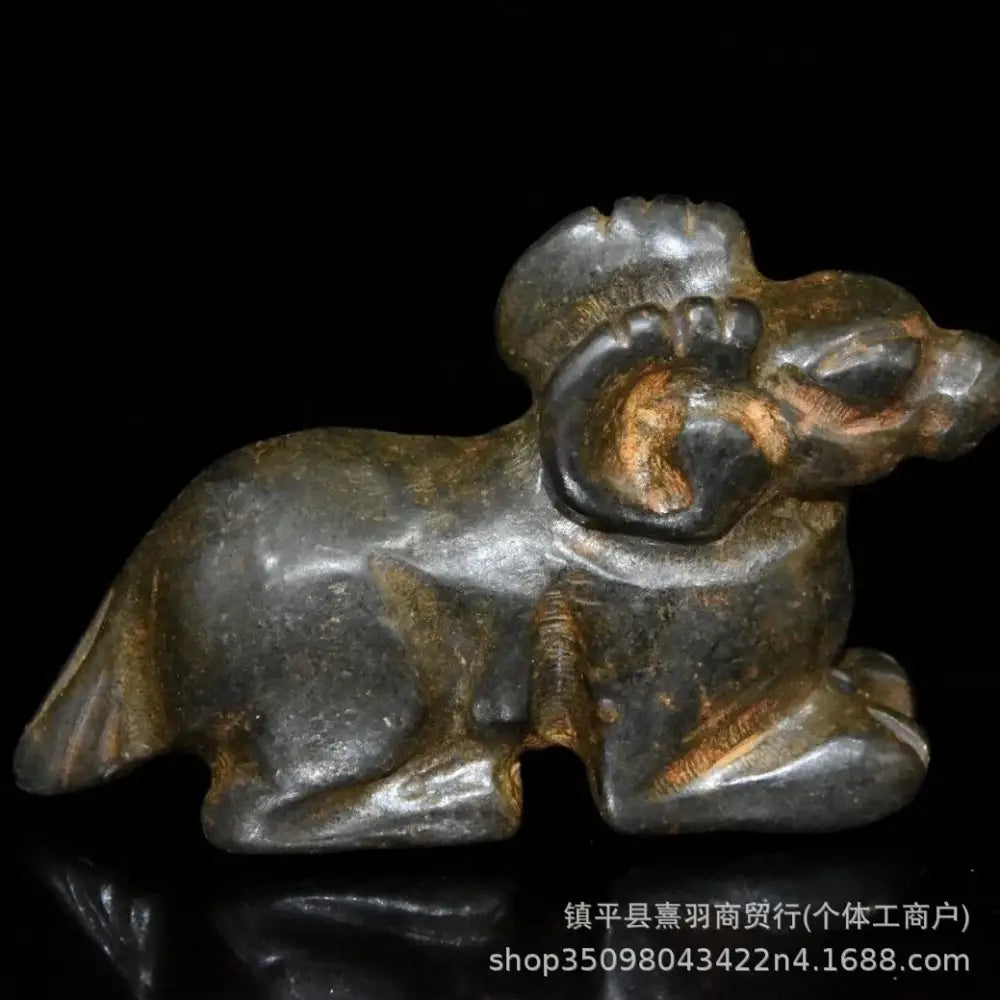 Archaize black iron meteorite sun god statue living room decor