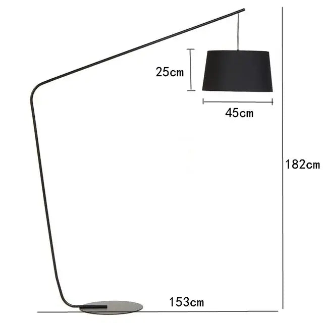 Modern black led floor lamp living room decor