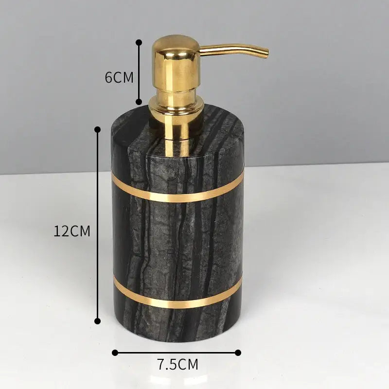Black and gold marble bathroom accessories set bathroom organizer