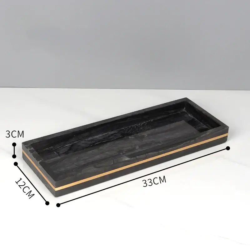 Black and gold marble bathroom accessories set bathroom organizer
