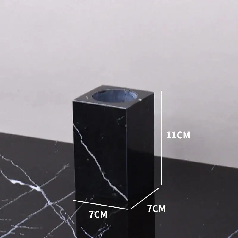 Black marquina marble bathroom set with gold handles