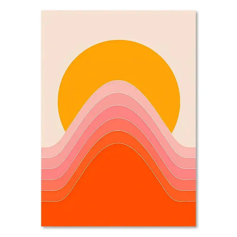 Abstract boho sunset lips art prints for living room canvas painting