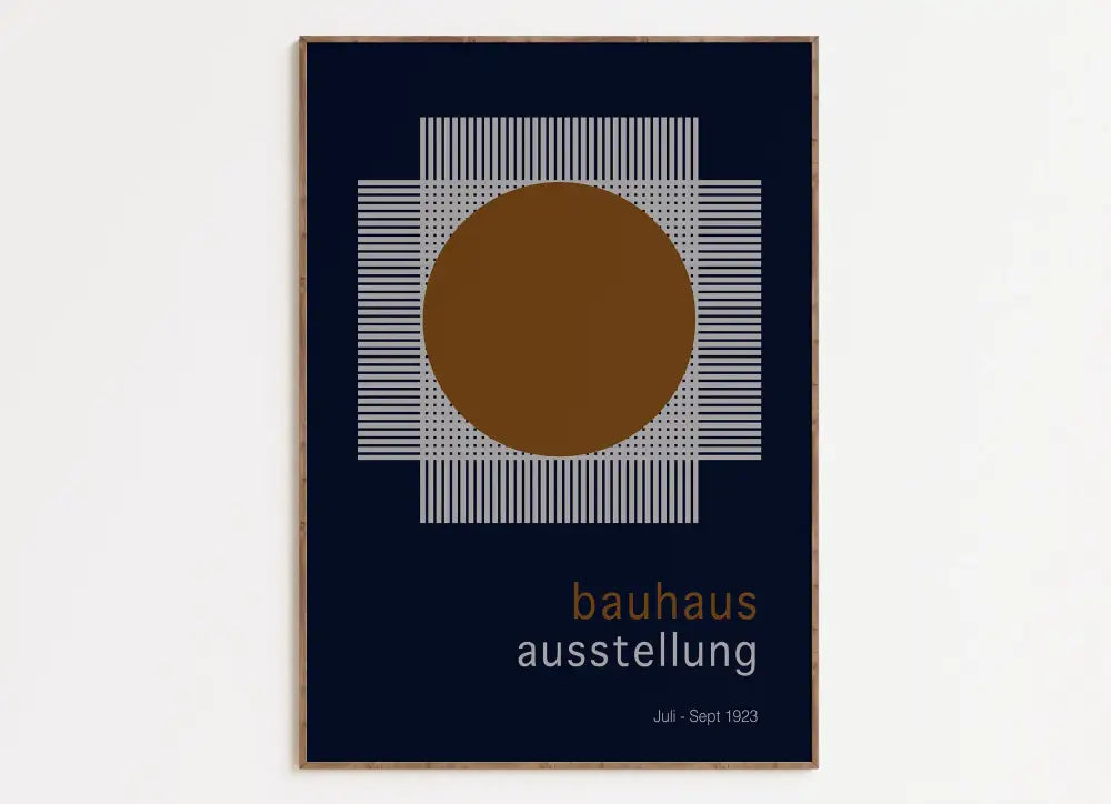 Bauhaus pink geometric wall art canvas – living room framed poster