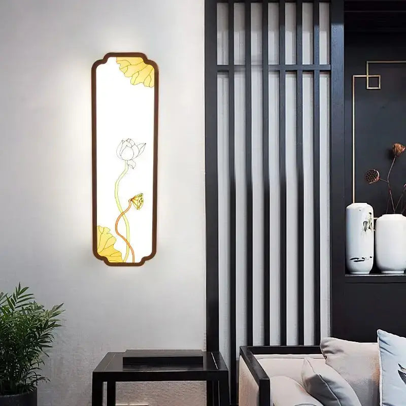 Chinese enamel floral led ceiling lights for entrance and balcony