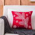 Christmas embroidered cushion cover red & white living room pillow
