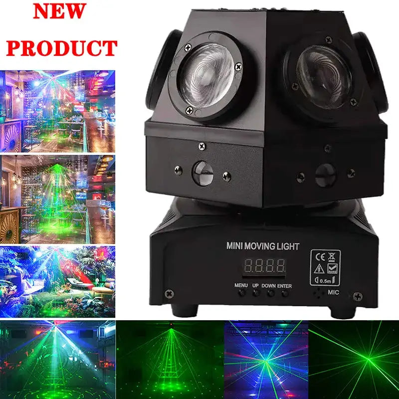 Professional black dual laser beam dj disco stage lights living room