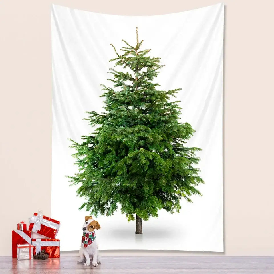 Bohemian snow dusted decorbites christmas tree tapestry bedroom decor