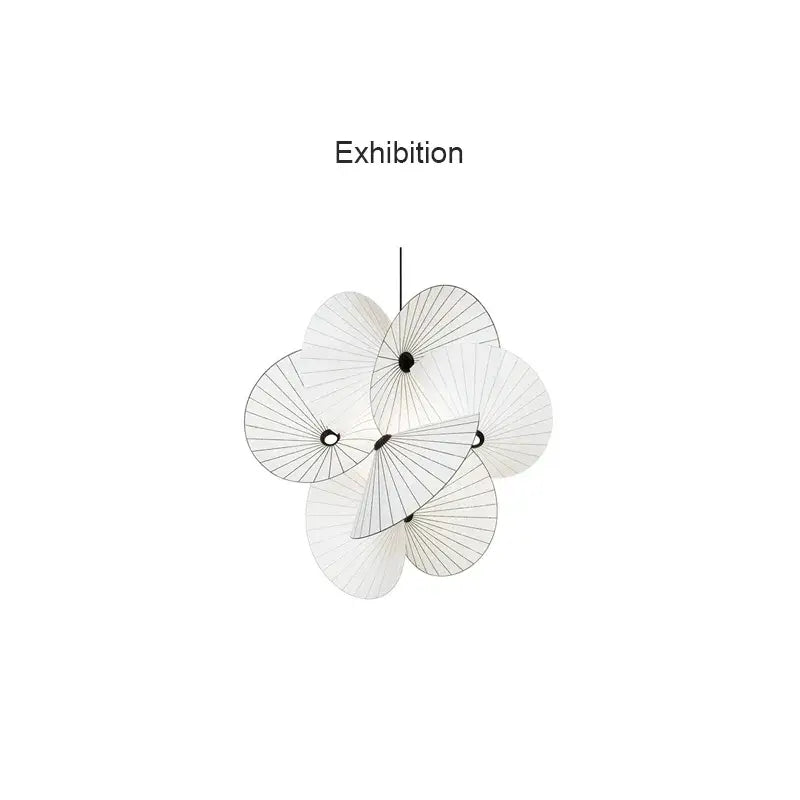 Decorbites cloth minimalist led chandelier for dining room white fan