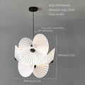 Decorbites cloth minimalist led chandelier for dining room white fan