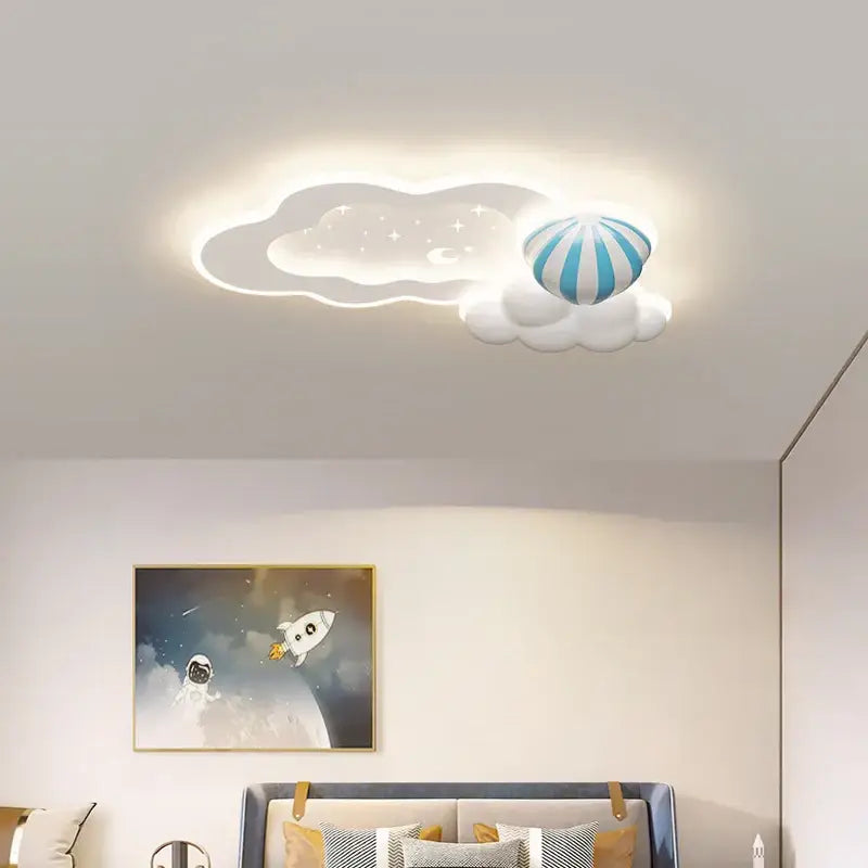 Decorbites cloud airplane chandelier blue and white bedroom light