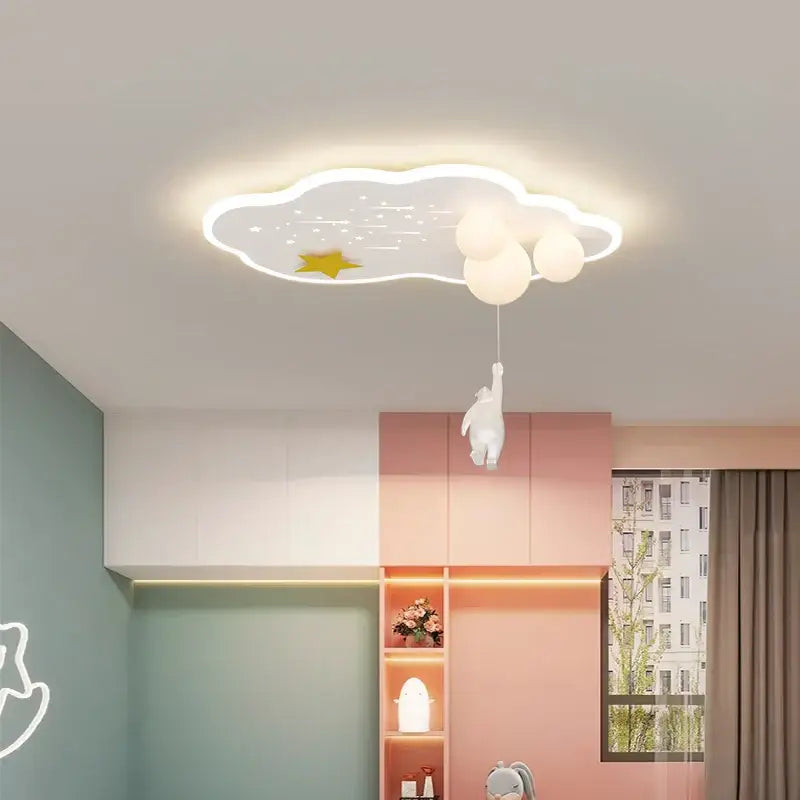 Decorbites cloud airplane chandelier blue and white bedroom light