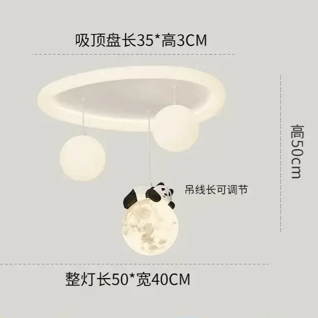 Decorbites cloud bubble ball panda moon ceiling light for bedroom