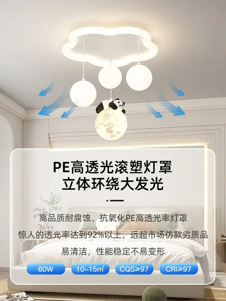Decorbites cloud bubble ball panda moon ceiling light for bedroom