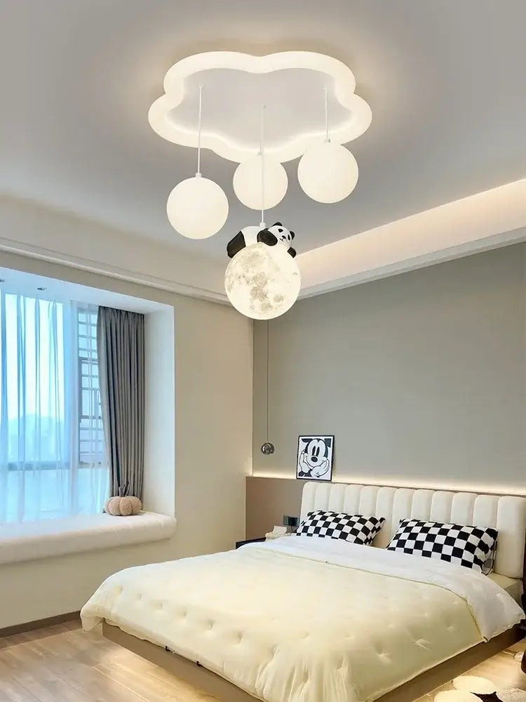 Decorbites cloud bubble ball panda moon ceiling light for bedroom