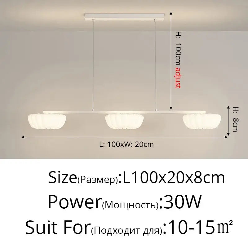 Decorbites cloud cookie led chandelier – white bedroom light