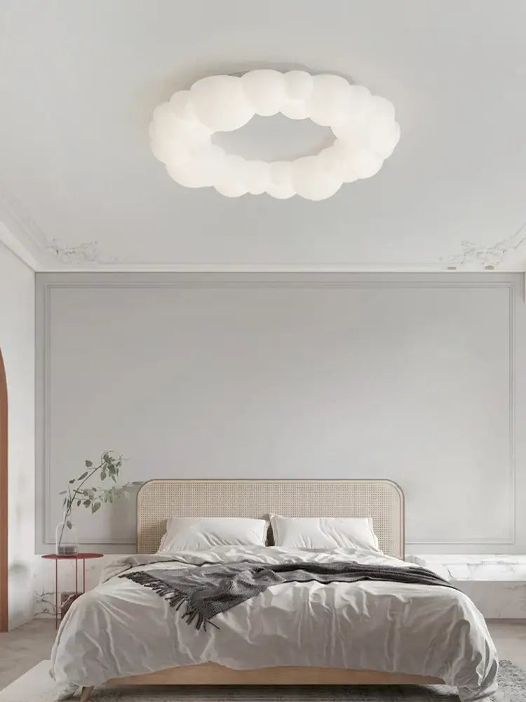 Decorbites cloud led chandelier frosted white glass bedroom light