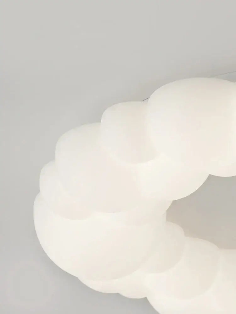 Decorbites cloud led chandelier frosted white glass bedroom light