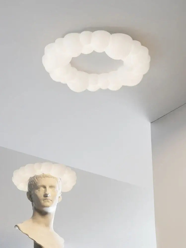 Decorbites cloud led chandelier frosted white glass bedroom light