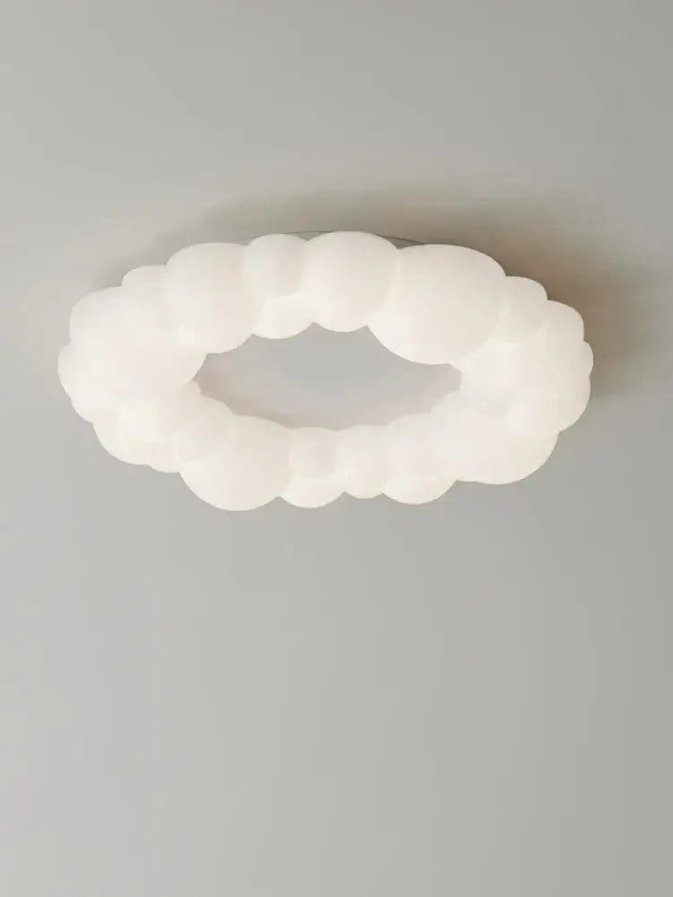 Decorbites cloud led chandelier frosted white glass bedroom light