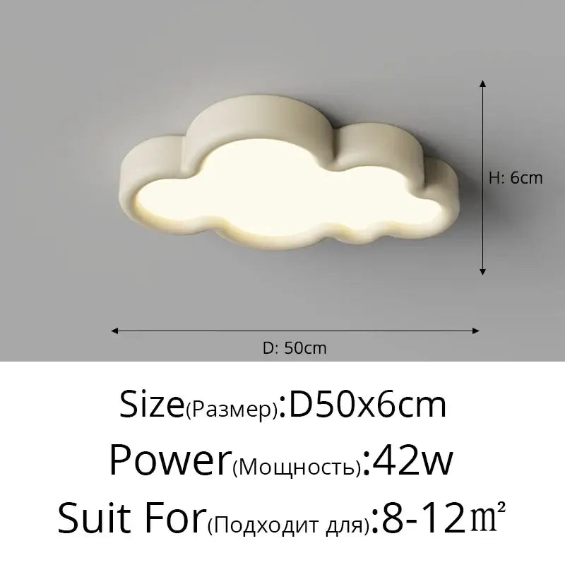Decorbites cloud led chandelier natural wood light for child room