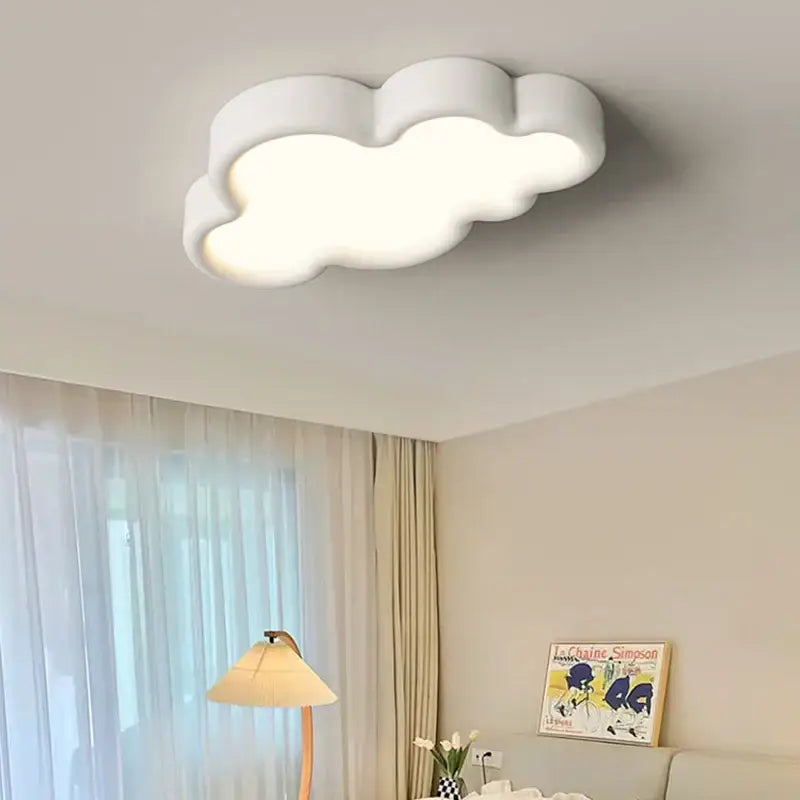 Decorbites cloud led chandelier natural wood light for child room