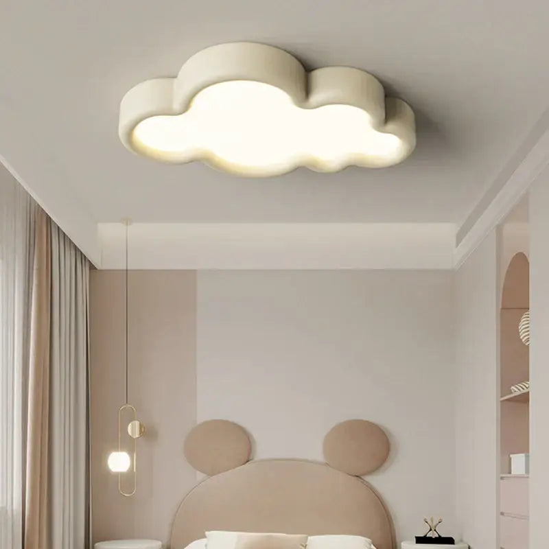Decorbites cloud led chandelier natural wood light for child room