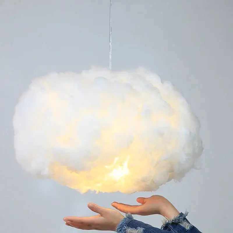 Decorbites cloud led pendant white & pale yellow bedroom light