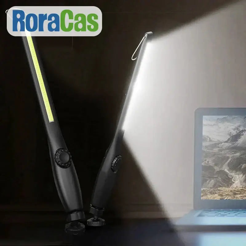 Decorbites cob led black clip on work light garage inspection lamp